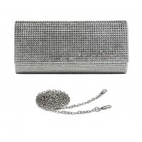 Evening Bag - 12 PCS - Jeweled Acrylic Beads w/ Flap - Burgandy - BG-100317BD
